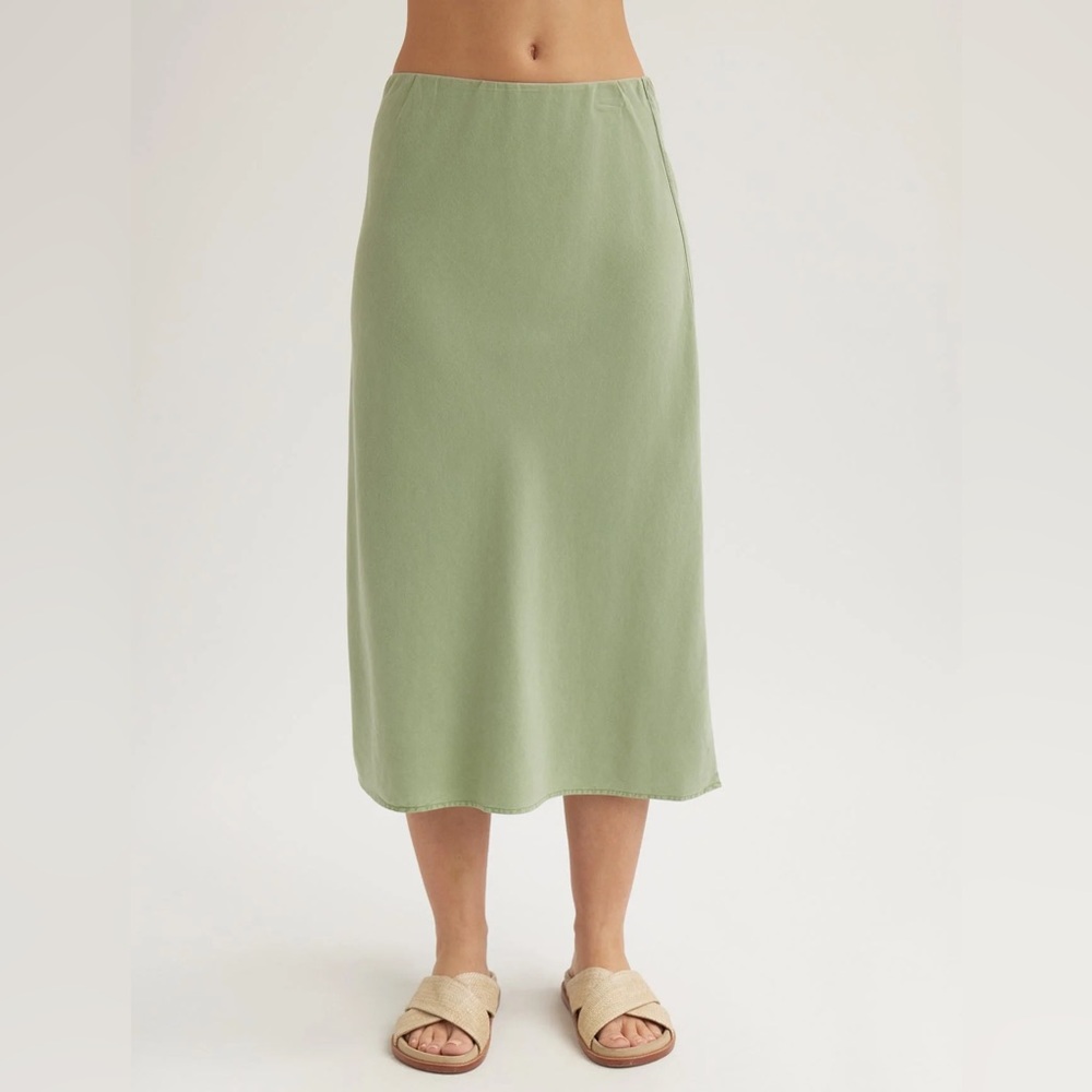Madewell Green Maxi A-Line Skirt for Casual Resort Wear